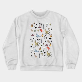 Hunger Games quality pattern  - white version Crewneck Sweatshirt